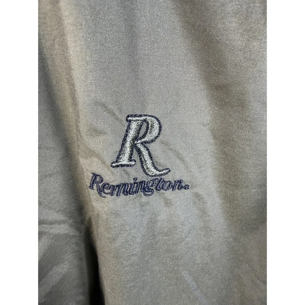 Remington Jacket Mens 2XL Green Nylon Bomber Outdoor Hunting Lined Zip Pockets